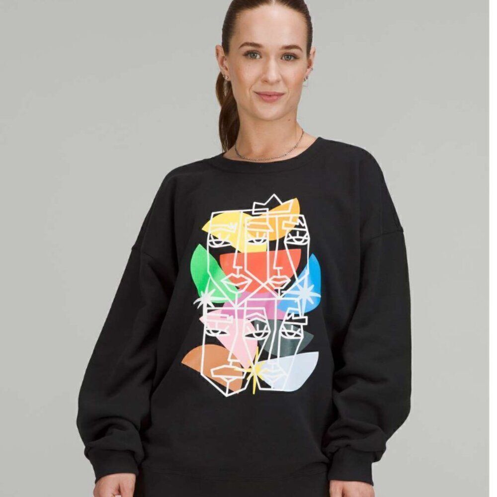 FLAW Lululemon Perfectly Oversized Crewneck Pride Sweatshirt S/M FLAW